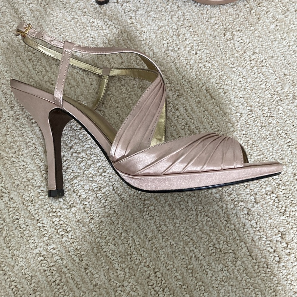 Wide Width Satin Formal Crossover Heels - image 4
